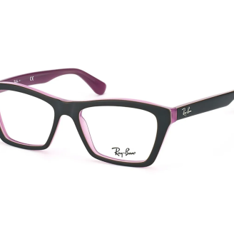 Óculos de Grau Ray-Ban RB 5316 5386 51 e Acetato Marrom com Roxo