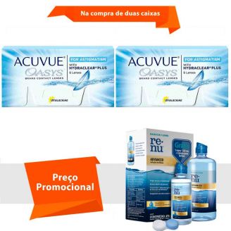 Acuvue Oasys para Astigmatismo com Hydraclear Plus com Renu Advanced