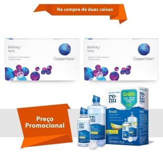 Biofinity Toric com Renu Fresh