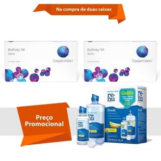 Biofinity XR Toric para Astigmatismo com Renu Fresh