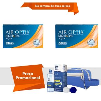 Air Optix Night & Day Aqua com Kit Renu Fresh