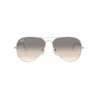 Óculos de Sol Ray-Ban Aviator RB 3025JM 146/32 Cinza Degradê e Branco/Dourado 58