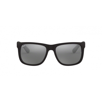 Óculos de Sol Ray-Ban Justin RB 4165 622-6g Cinza Espelhada Prata e Preto Fosco 57
