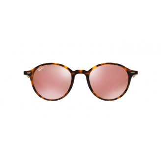 Óculos de Sol Ray-Ban Round Folding RB 4237 Lentes Marrom Espelhado Rosa e Marrom 50