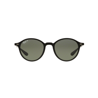 Ray-Ban Round Folding RB 4237 Lente Polarizada Verde Escura e Preto Fosco 50