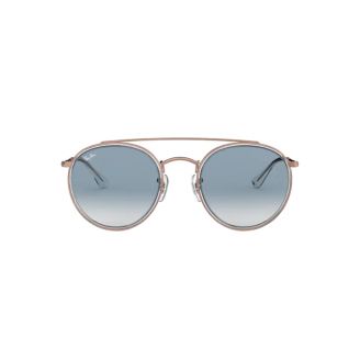 Óculos de Sol Ray-Ban Round Duble Bridge RB 3647N  90683F Azul degradê e Bronze com Transparência 51