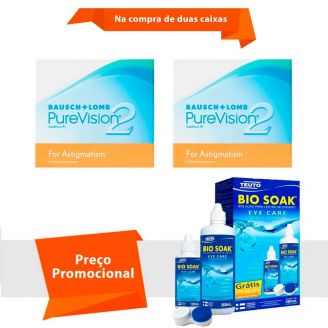 Purevision 2 para Astigmatismo com Bio Soak