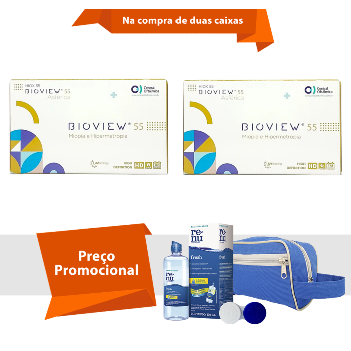 Bioview 55 UV Asférica Com Kit Renu Fresh 