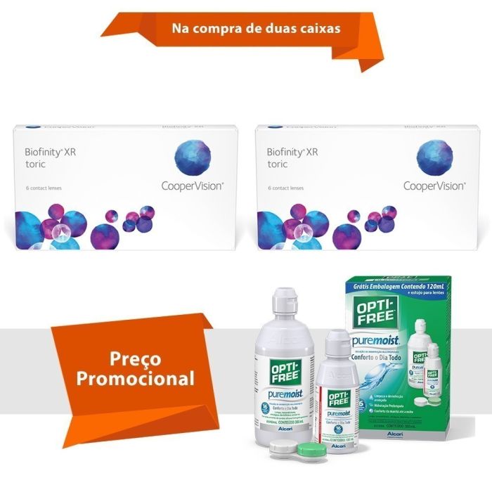 Biofinity XR Toric para Astigmatismo com Opti Free