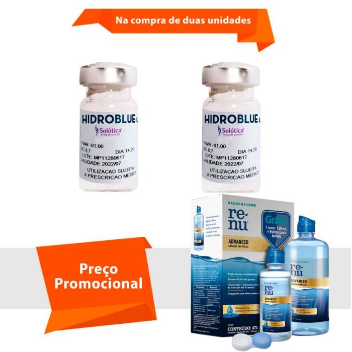Hidroblue UV Alto Grau com Renu Advanced