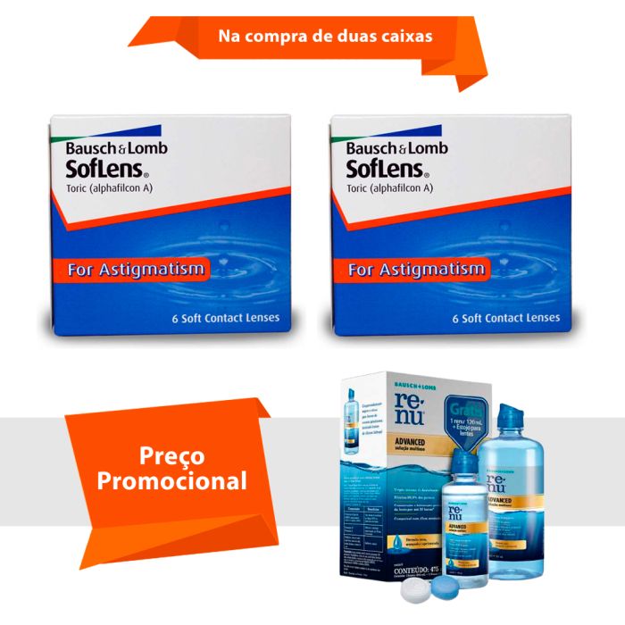 Soflens Toric para Astigmatismo com Renu Advanced