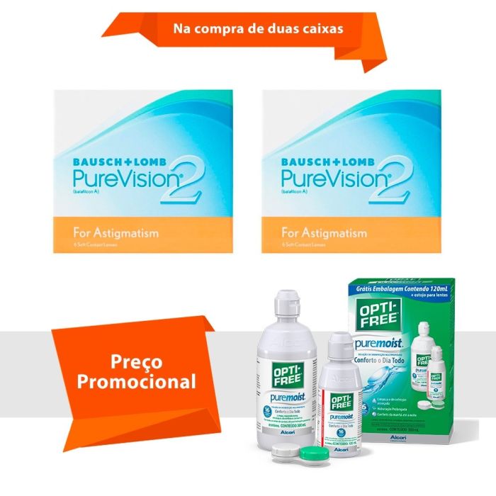 Purevision 2 para Astigmatismo com Opti Free