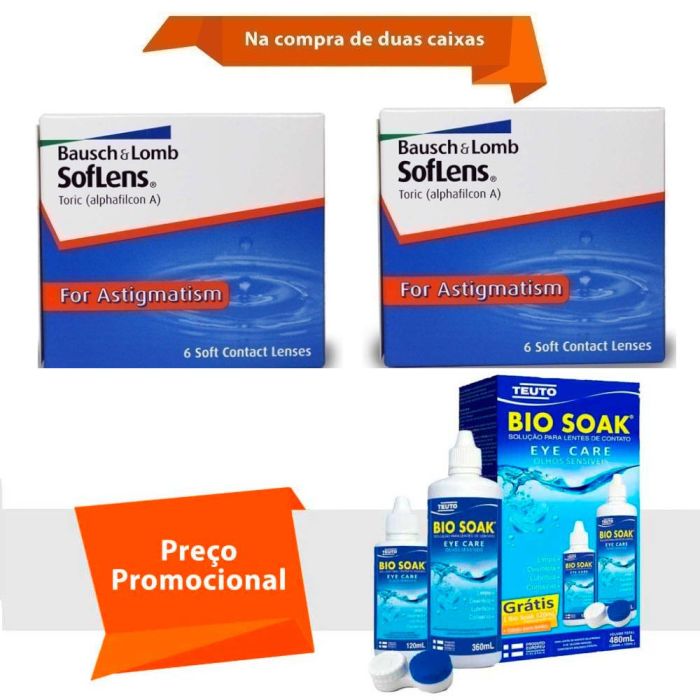 Soflens Toric para Astigmatismo com Bio Soak