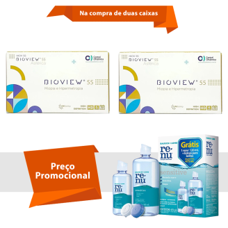 Bioview 55 UV Asférica Com Renu Sensitive