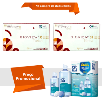 Bioview 55 UV Tórica Com Renu Sensitive