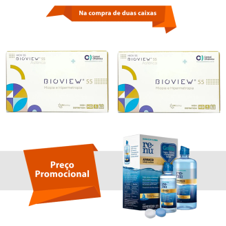 Bioview 55 UV Asférica Com Renu Advanced