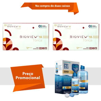 Bioview 55 UV Tórica Com Renu Advanced