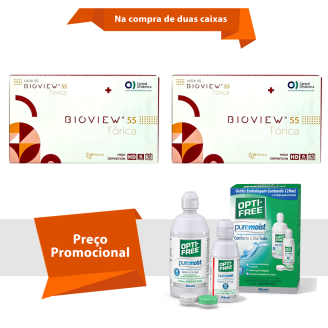 Bioview 55 UV Tórica Com Opti-Free