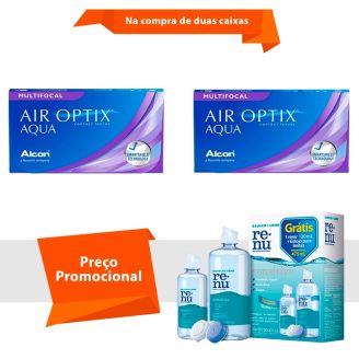 Air Optix Aqua Multifocal com Renu Sensitive