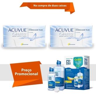 Acuvue Oasys com Hydraclear Plus com Renu Fresh