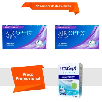 Air Optix Aqua Multifocal com UltraSept Sensitive
