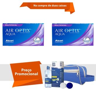 Air Optix Aqua Multifocal com Kit Renu Fresh