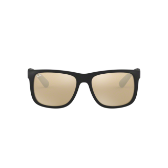 Óculos de Sol Ray-Ban Justin RB 4165 622-5A Cinza Espelhada Dourada e Preto Fosco 55