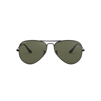 Ray-Ban Aviator RB 3025 002/58 Verde escuro Polarizada e armação Preta 55