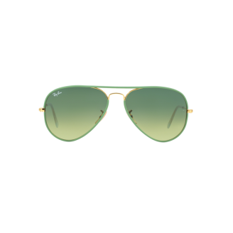 Óculos de Sol Ray-Ban Aviator RB 3025JM 001/3M Verde Degradê e Verde/Dourado 58