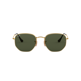 Óculos de Sol Ray-Ban Hexagonal RB 3548NL 001 Verde escuro e Armação Dourada 54