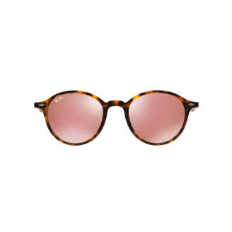 Óculos de Sol Ray-Ban Round Folding RB 4237 Lentes Marrom Espelhado Rosa e Marrom 50