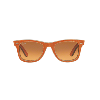Óculos de Sol Ray-Ban Wayfarer RB 2140 11653C Marrom e Laranja Degradê e Jeans Laranja 50