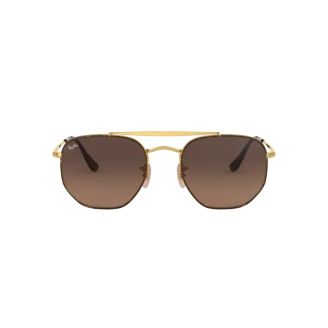 Óculos de Sol Ray-Ban Marshal RB 3648m 910443 Marron degradê e Dourado com demi 54