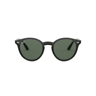 Óculos de Sol Ray-Ban Blaze Round RB 4380NL 601/71 Verde Escuro e Preto Brilho 37