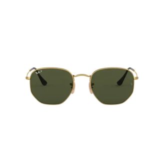 Óculos de Sol Ray-Ban Hexagonal RB 3548N Verde  e Dourado 51 - 001-58