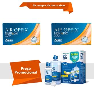 Air Optix Night & Day Aqua com Renu Fresh