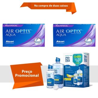 Air Optix Aqua Multifocal com Renu Fresh