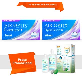 Air Optix plus HydraGlyde Multifocal com BioTrue