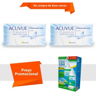 Acuvue Oasys com Hydraclear Plus com Limp Lent