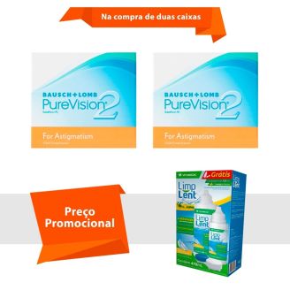 Purevision 2 para Astigmatismo com Limp Lent