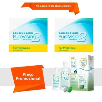 Purevision 2 Multifocal para Presbiopia com Biotrue