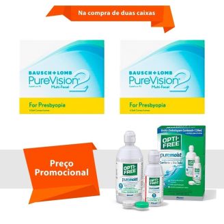 Purevision 2 Multifocal para Presbiopia com Opti Free