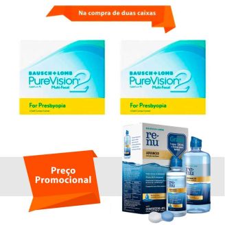 Purevision 2 Multifocal para Presbiopia com Renu Advanced