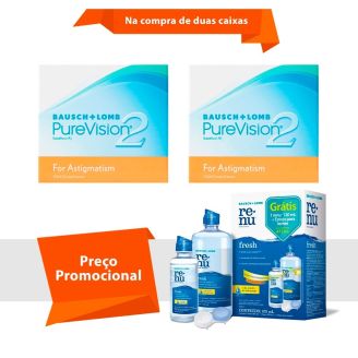 Purevision 2 para Astigmatismo com Renu Fresh