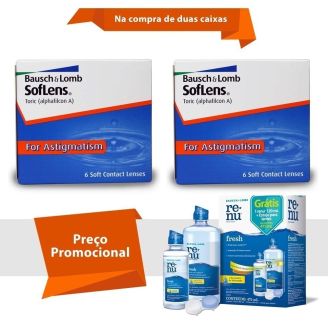Soflens Toric para Astigmatismo com Renu Fresh