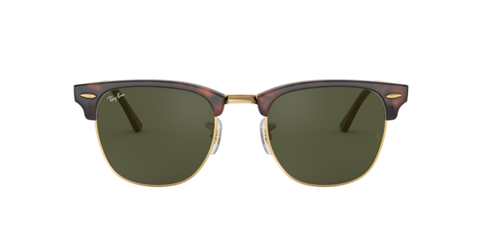 Óculos de Sol Ray-Ban Clubmaster RB 3016L W0366 Verde e Tartaruga/Dourado 51