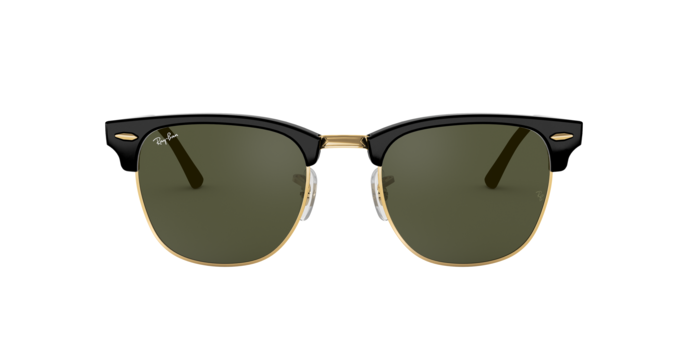 Óculos de Sol Ray-Ban Clubmaster RB 3016L W0365 Verde e Preto/Dourado 51